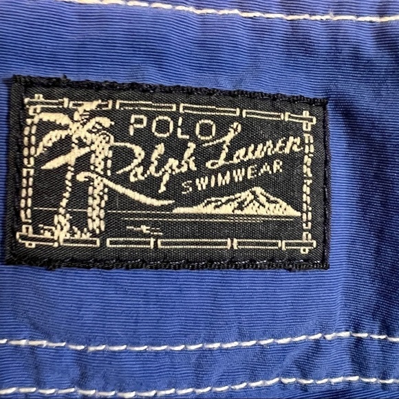 POLO RALPH LAUREN Swimwear. Blue w/cargo pocket, side pockets & key pocket. M - Picture 4 of 11
